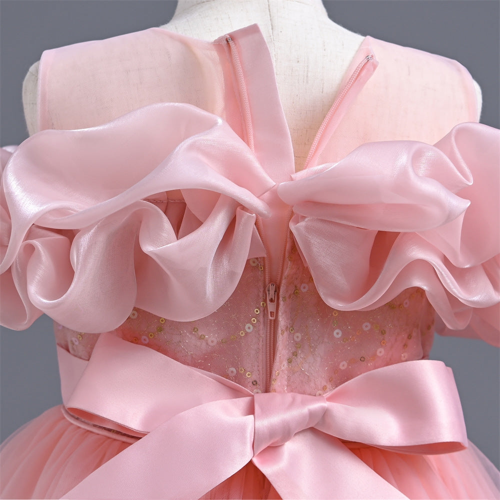 子供ドレス 発表会ドレス オフショルダー ロングスカート フォーマル JD0234