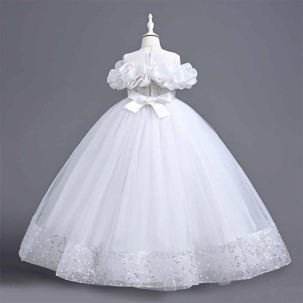 子供ドレス 発表会ドレス オフショルダー ロングスカート フォーマル JD0234