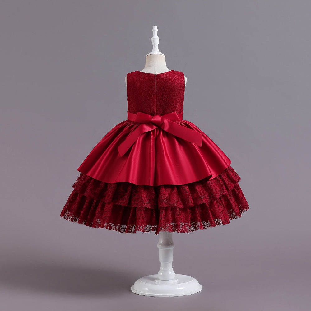 子供ドレス 発表会ドレス ノースリーブ 膝丈スカート フォーマル JD0237