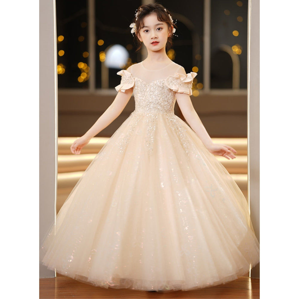 子供ドレス 発表会ドレス オフショルダー ロングスカート フォーマル JD0238