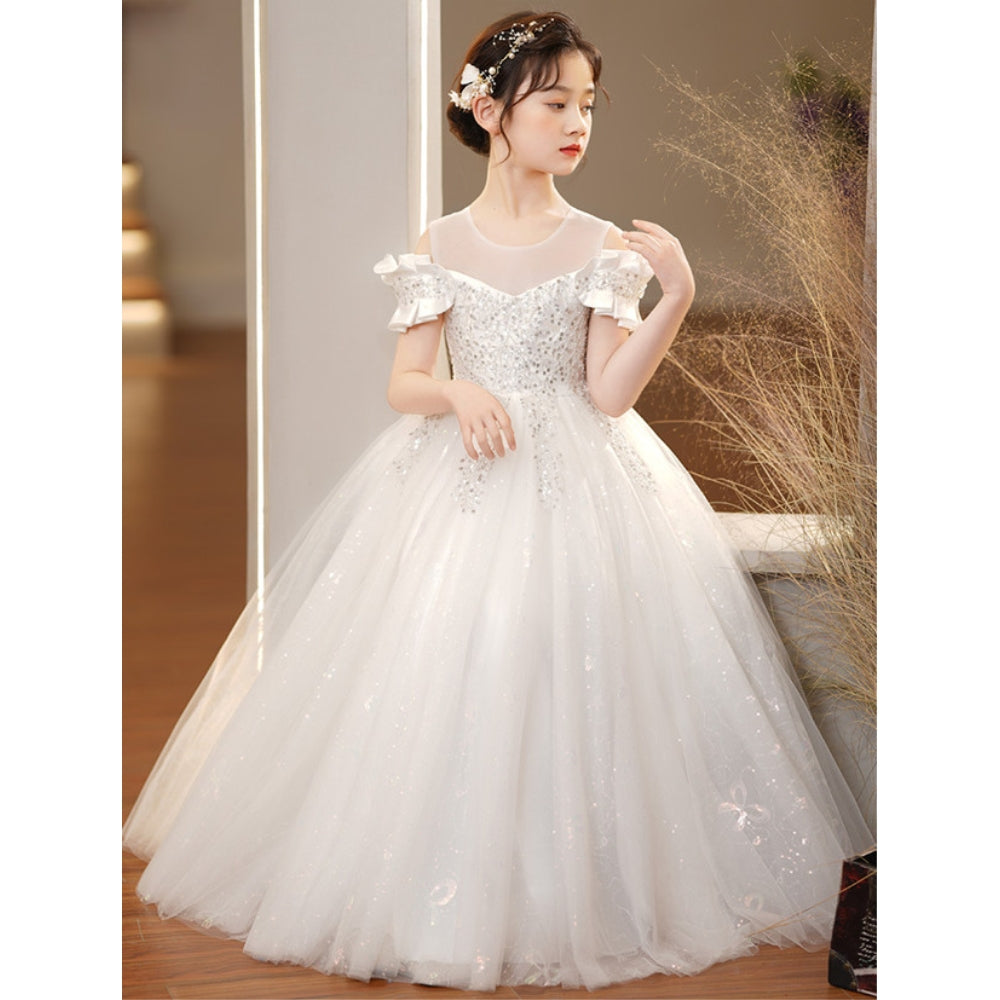 子供ドレス 発表会ドレス オフショルダー ロングスカート フォーマル JD0238