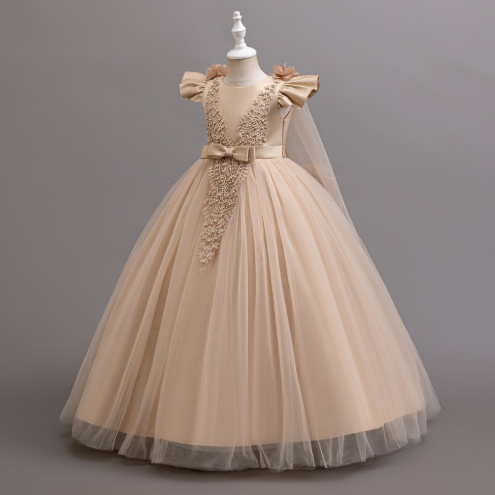 子供ドレス 発表会ドレス キャップスリーブ ロングスカート フォーマル JD0240