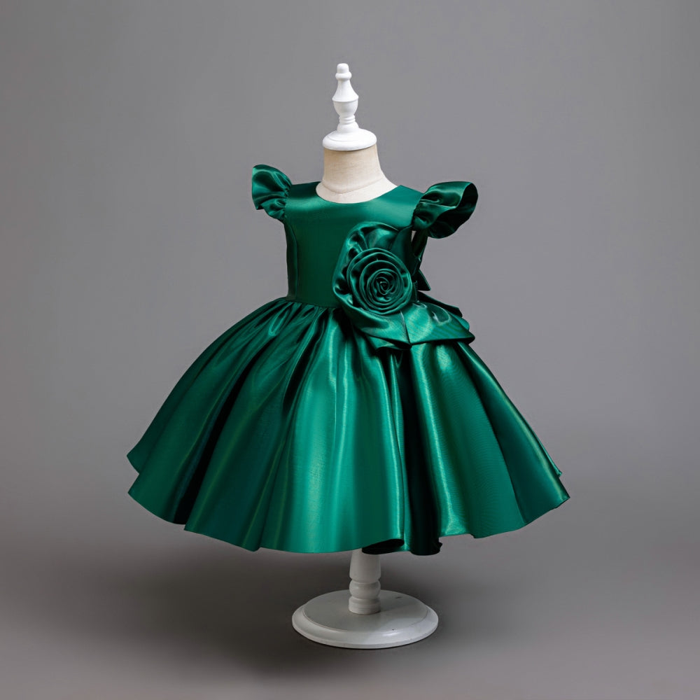 子供ドレス 発表会ドレス キャップスリーブ 膝丈スカート フォーマル JD0253