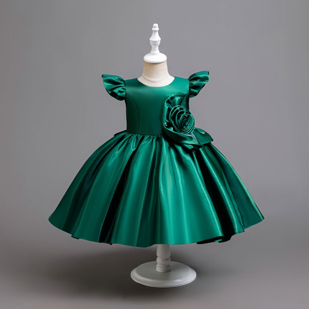 子供ドレス 発表会ドレス キャップスリーブ 膝丈スカート フォーマル JD0253