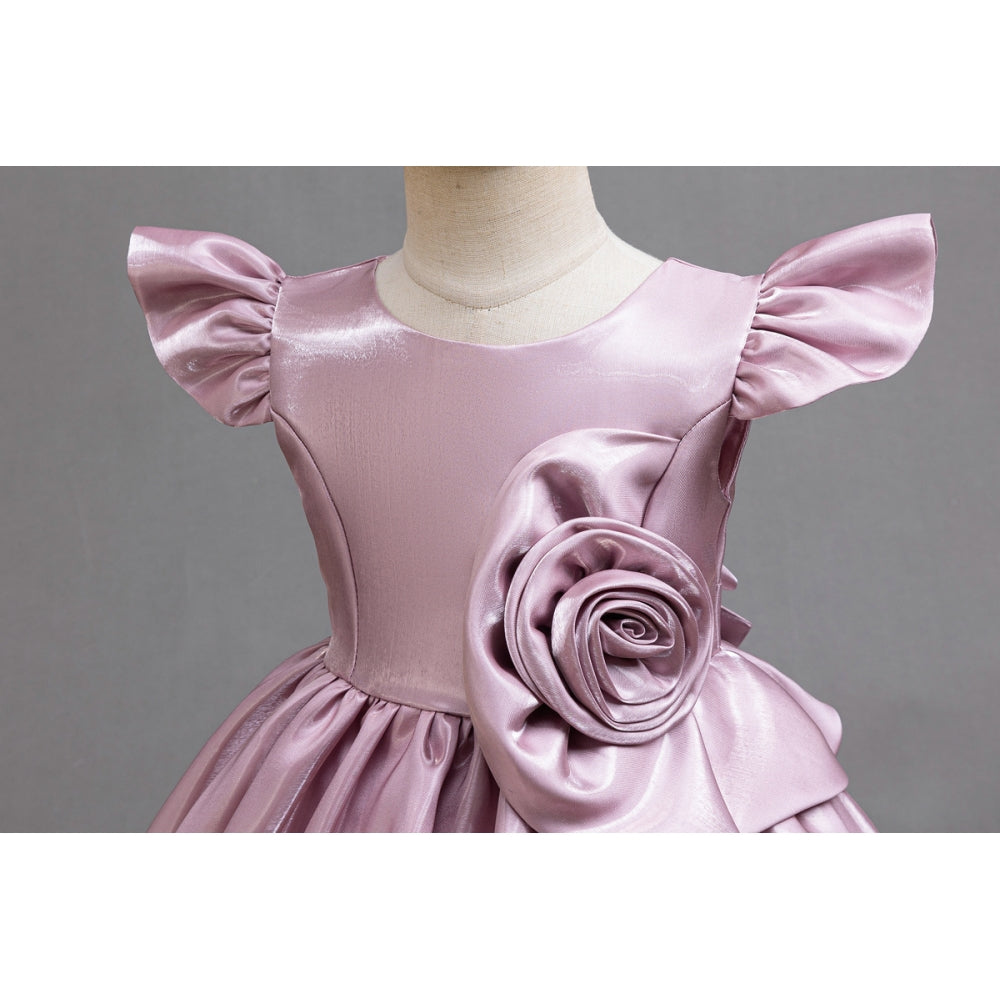 子供ドレス 発表会ドレス キャップスリーブ 膝丈スカート フォーマル JD0253