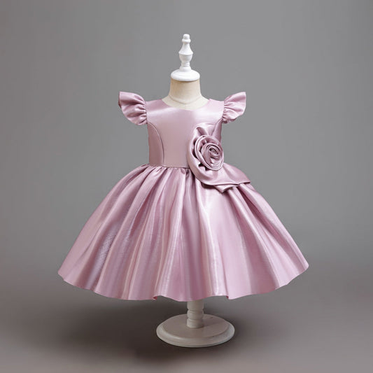 子供ドレス 発表会ドレス キャップスリーブ 膝丈スカート フォーマル JD0253