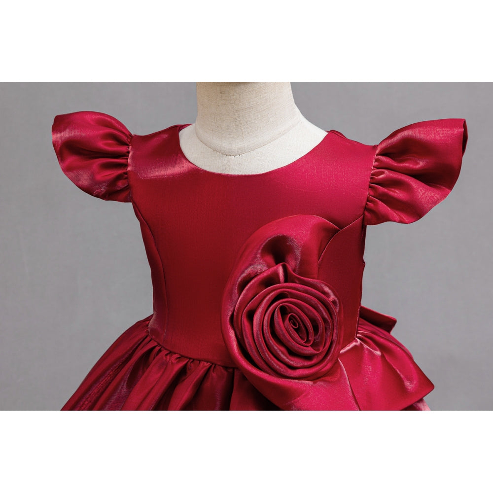 子供ドレス 発表会ドレス キャップスリーブ 膝丈スカート フォーマル JD0253