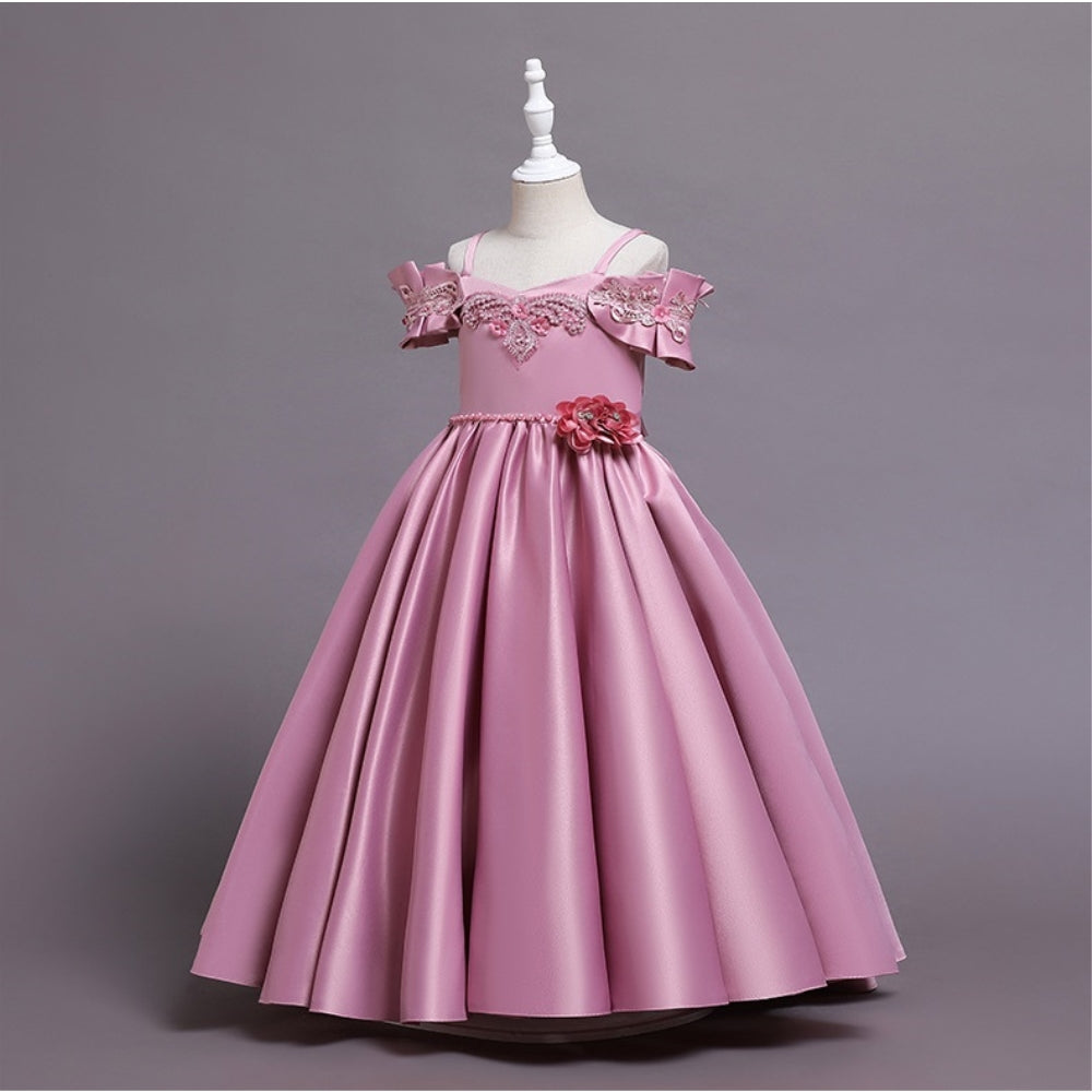 子供ドレス 発表会ドレス オフショルダー ロングスカート フォーマル JD0254