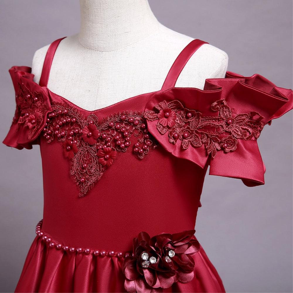 子供ドレス 発表会ドレス オフショルダー ロングスカート フォーマル JD0254