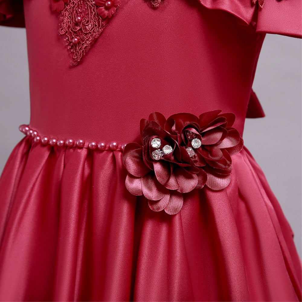 子供ドレス 発表会ドレス オフショルダー ロングスカート フォーマル JD0254