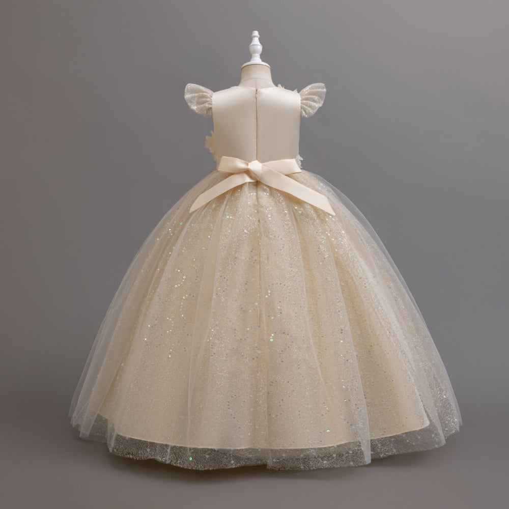 子供ドレス 発表会ドレス キャップスリーブ ロングスカート フォーマル JD0256