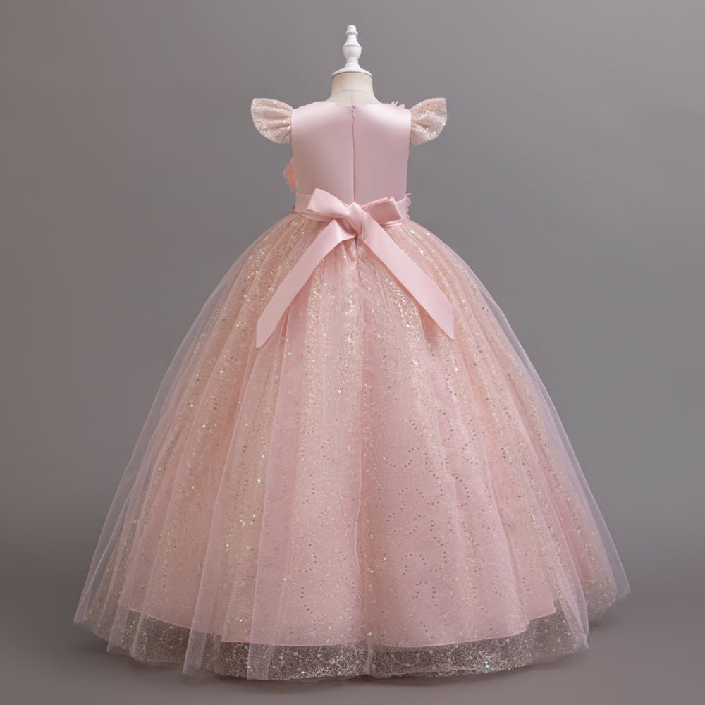 子供ドレス 発表会ドレス キャップスリーブ ロングスカート フォーマル JD0256