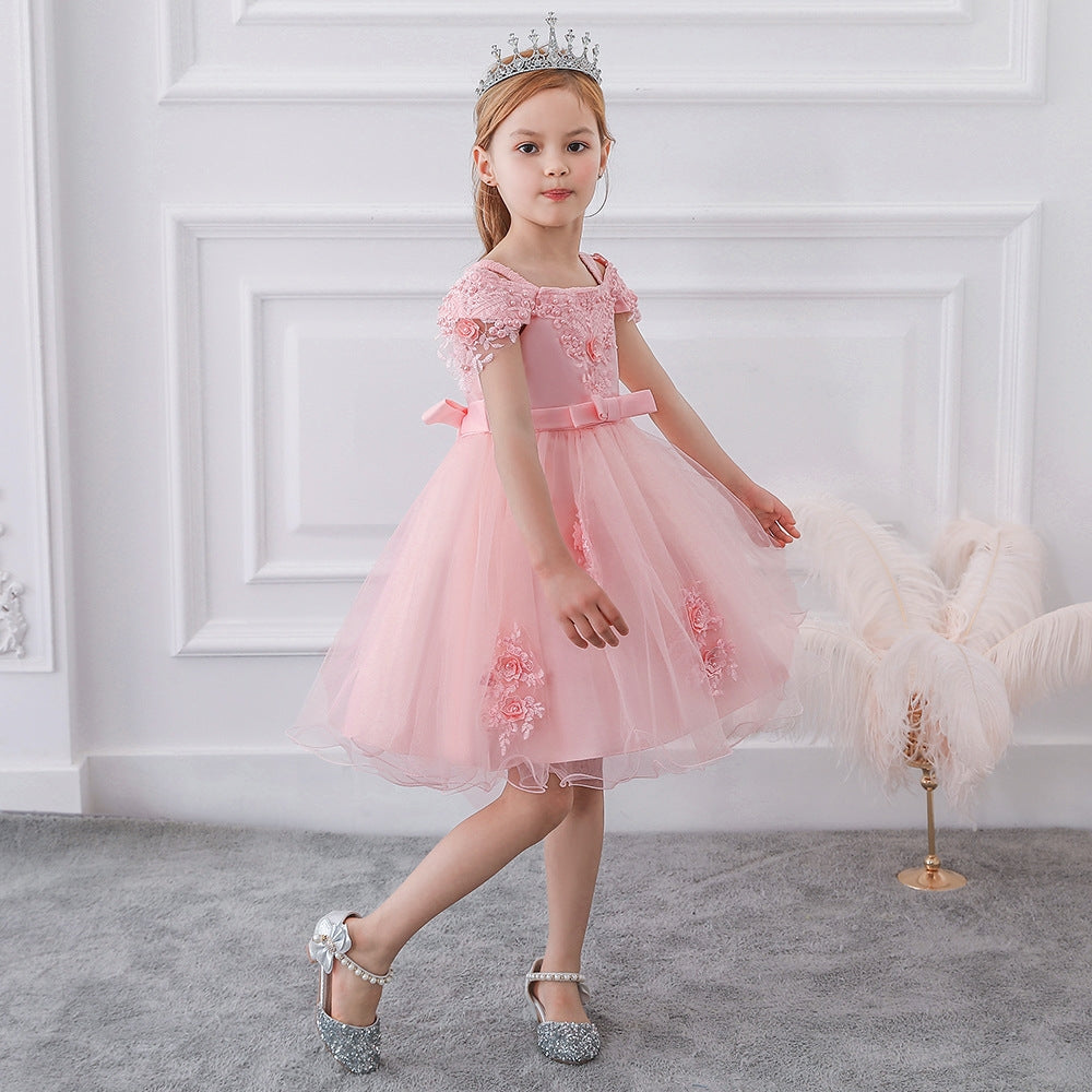 子供ドレス 発表会ドレス オフショルダー 膝丈スカート フォーマル JD0260