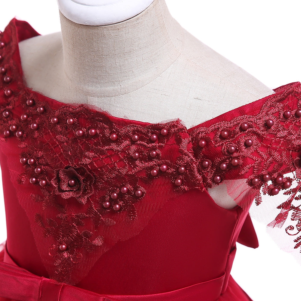 子供ドレス 発表会ドレス オフショルダー 膝丈スカート フォーマル JD0260