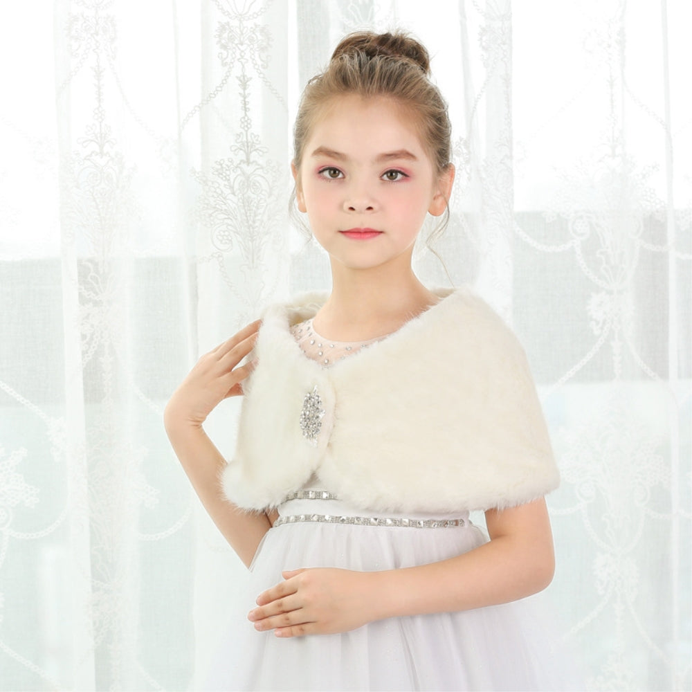 ショール 子供 フェィクファー ドレス用品 JZ0005