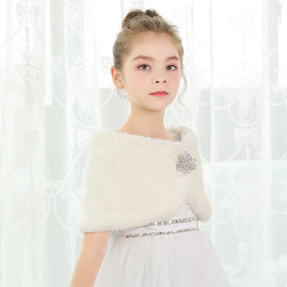 ショール 子供 フェィクファー ドレス用品 JZ0005