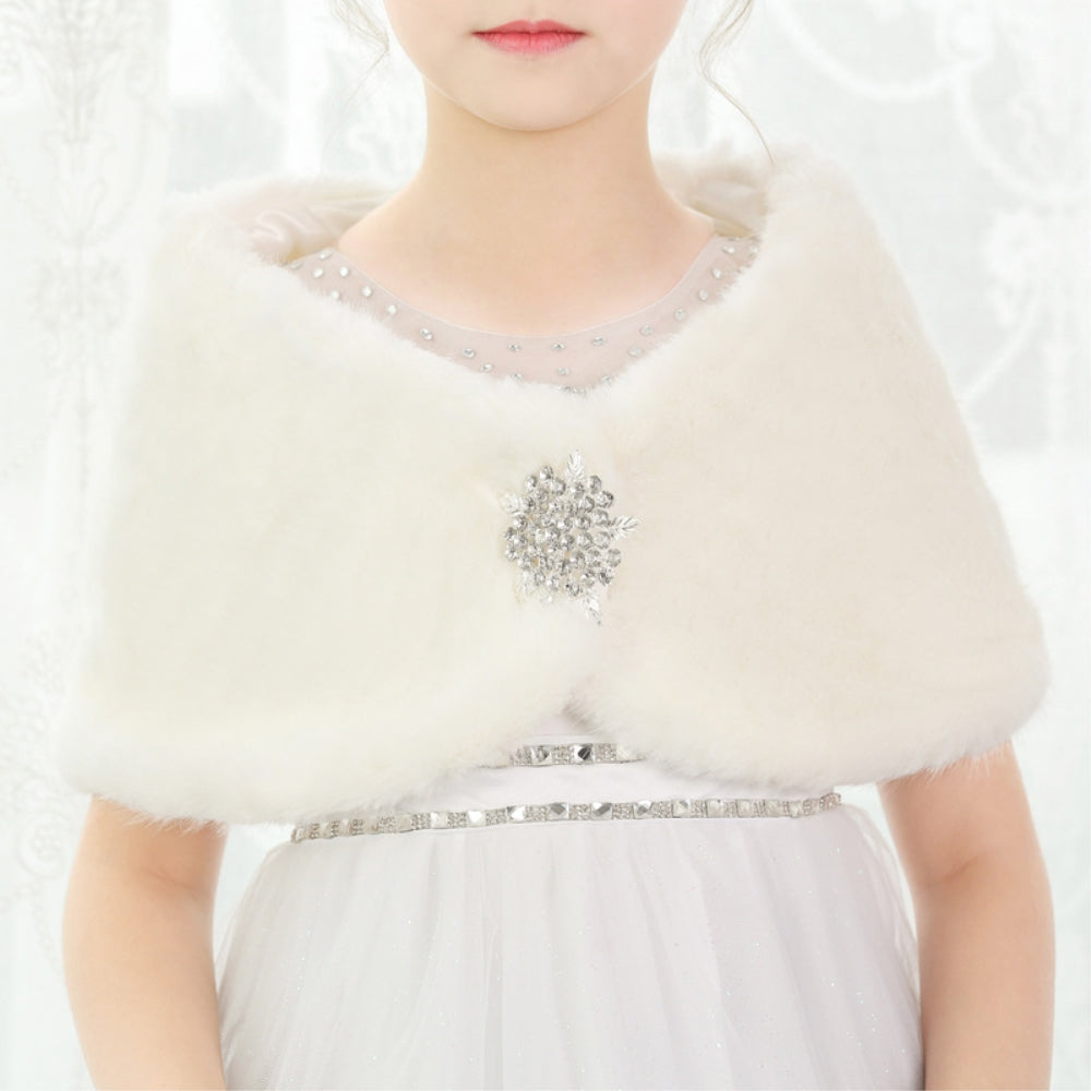 ショール 子供 フェィクファー ドレス用品 JZ0005