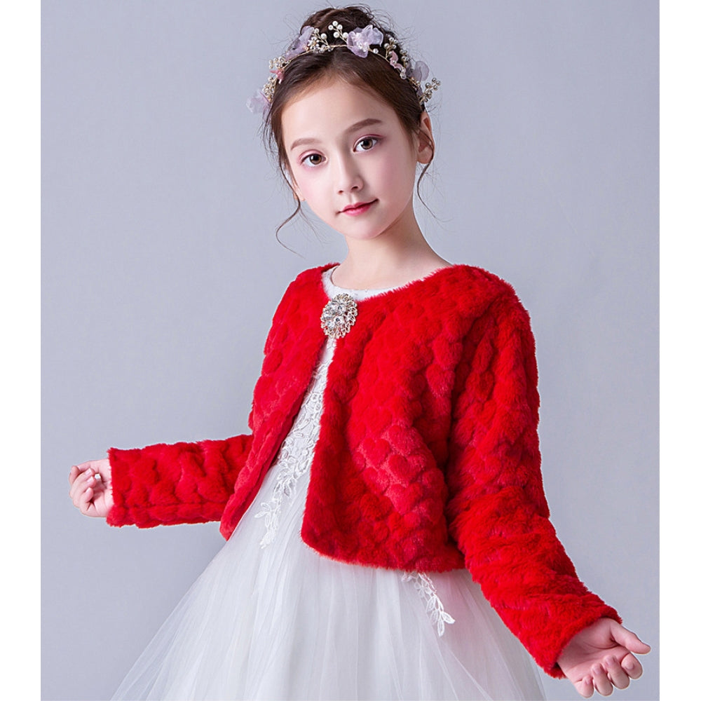 ボレロ 子供 フェィクファー ドレス用品 JZ0008