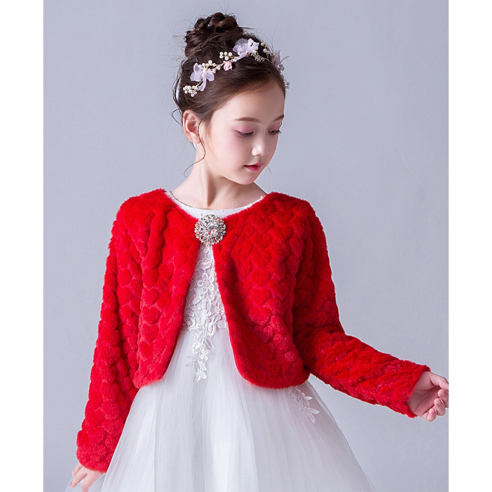 ボレロ 子供 フェィクファー ドレス用品 JZ0008