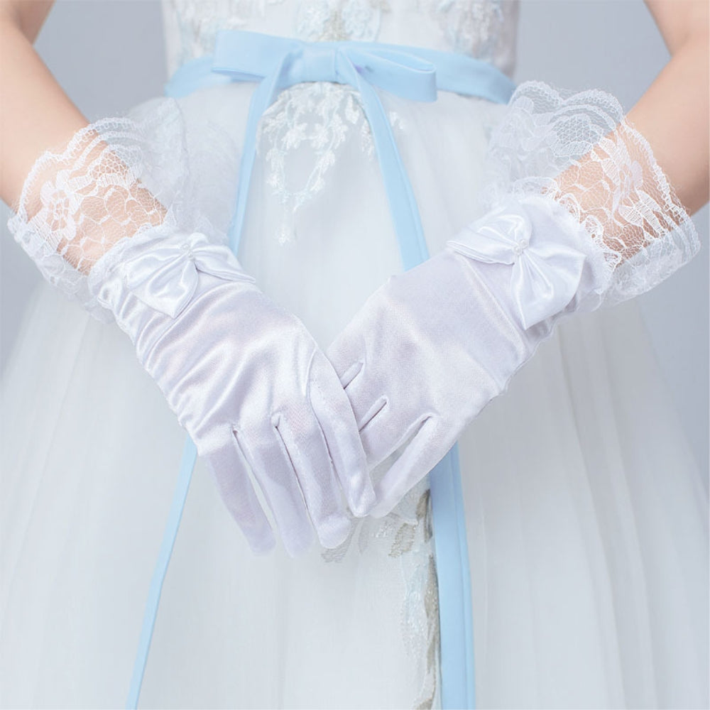 グローブ 子供 リボン レース 手袋 ドレス用品 JZ0015