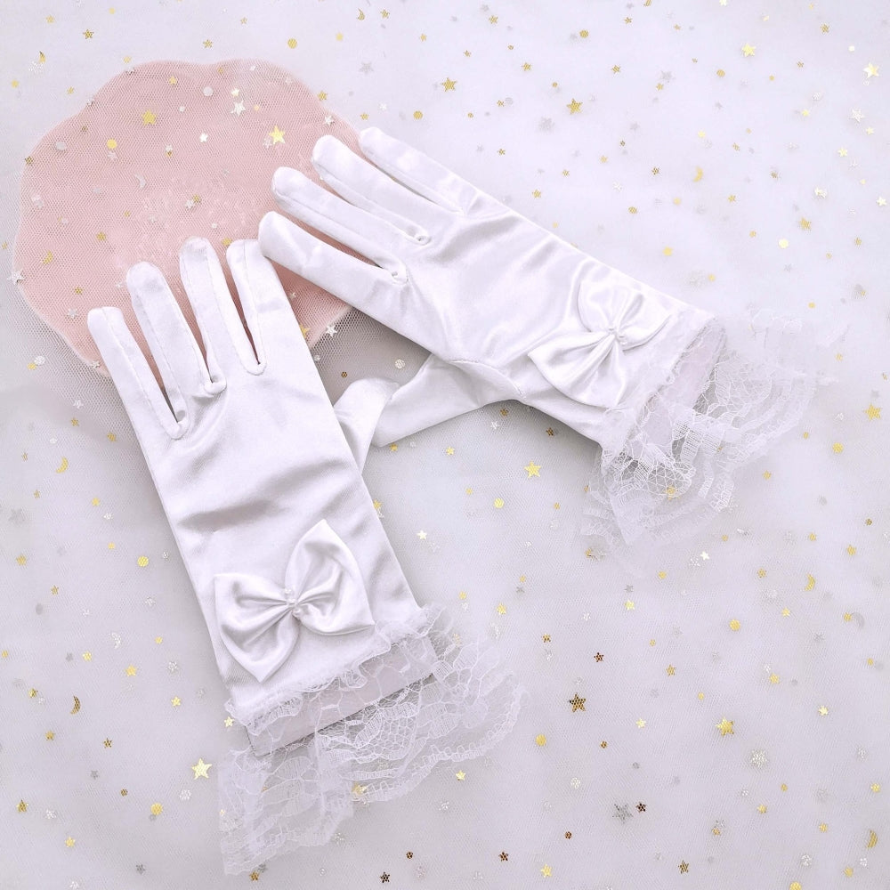 グローブ 子供 リボン レース 手袋 ドレス用品 JZ0015