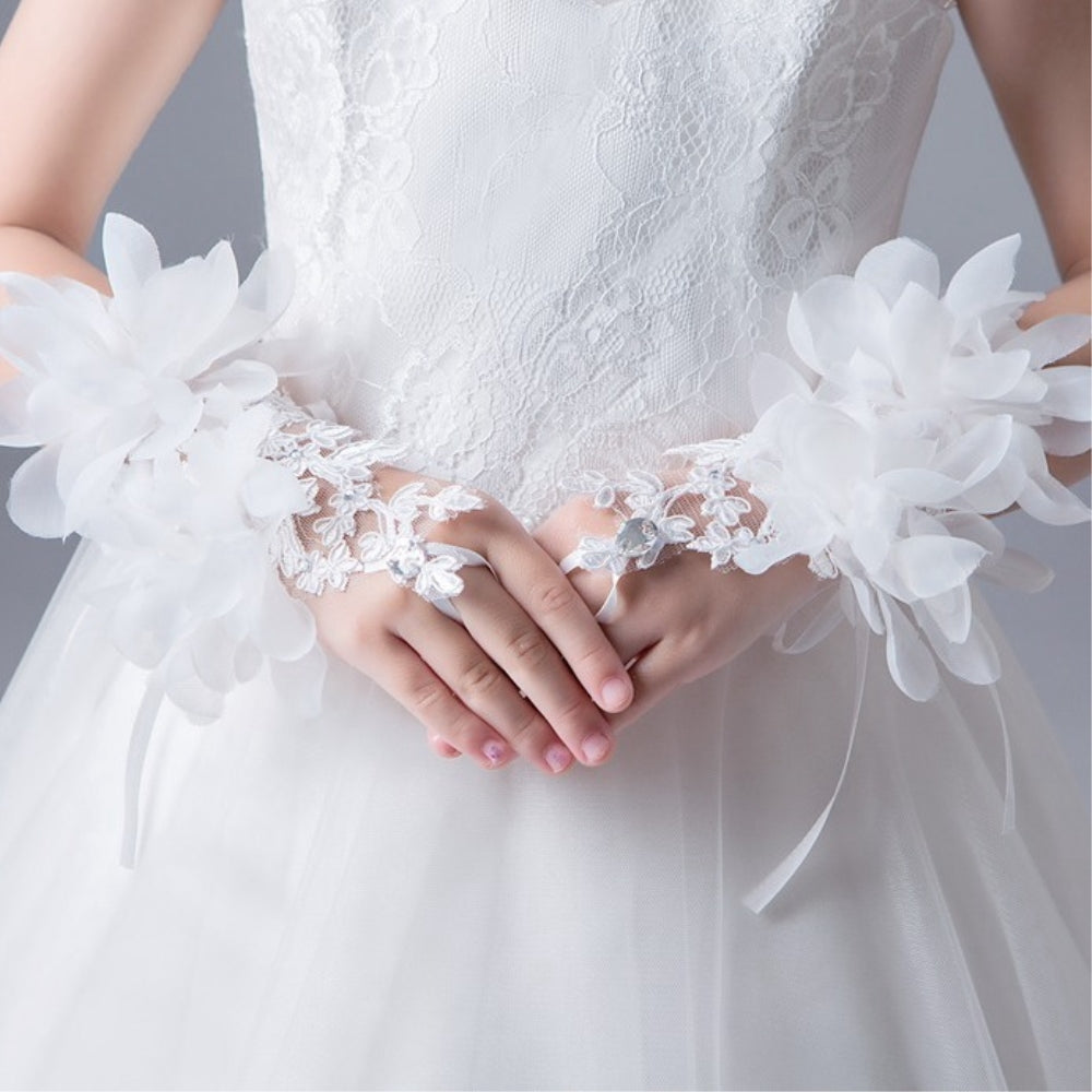 グローブ 子供 フラワー 手袋 ドレス用品 JZ0016